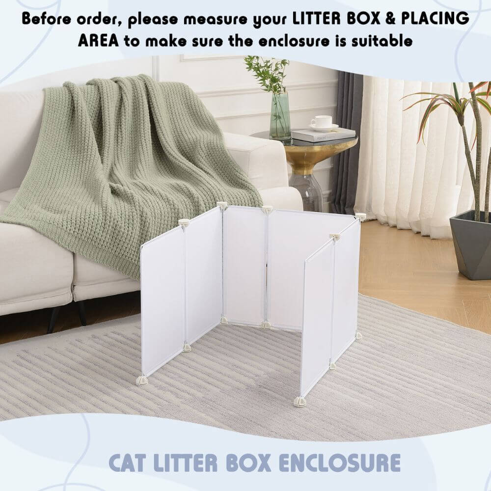 Extra Large Cat Litter Box Enclosure Splash Guard Without Litter Mat Easy Assembly