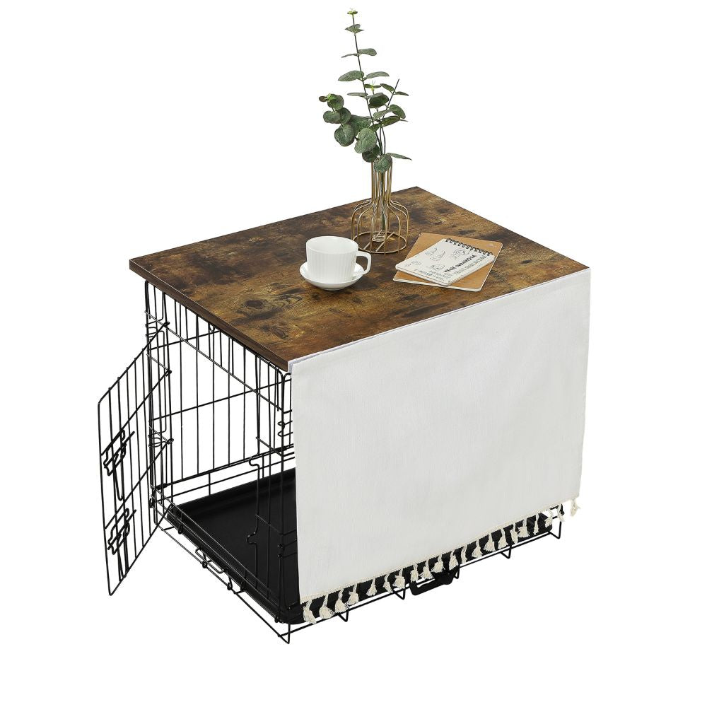 Wood Kennel Topper Crate Wooden End Table For 36 Inch Crate ( NO CRATE )