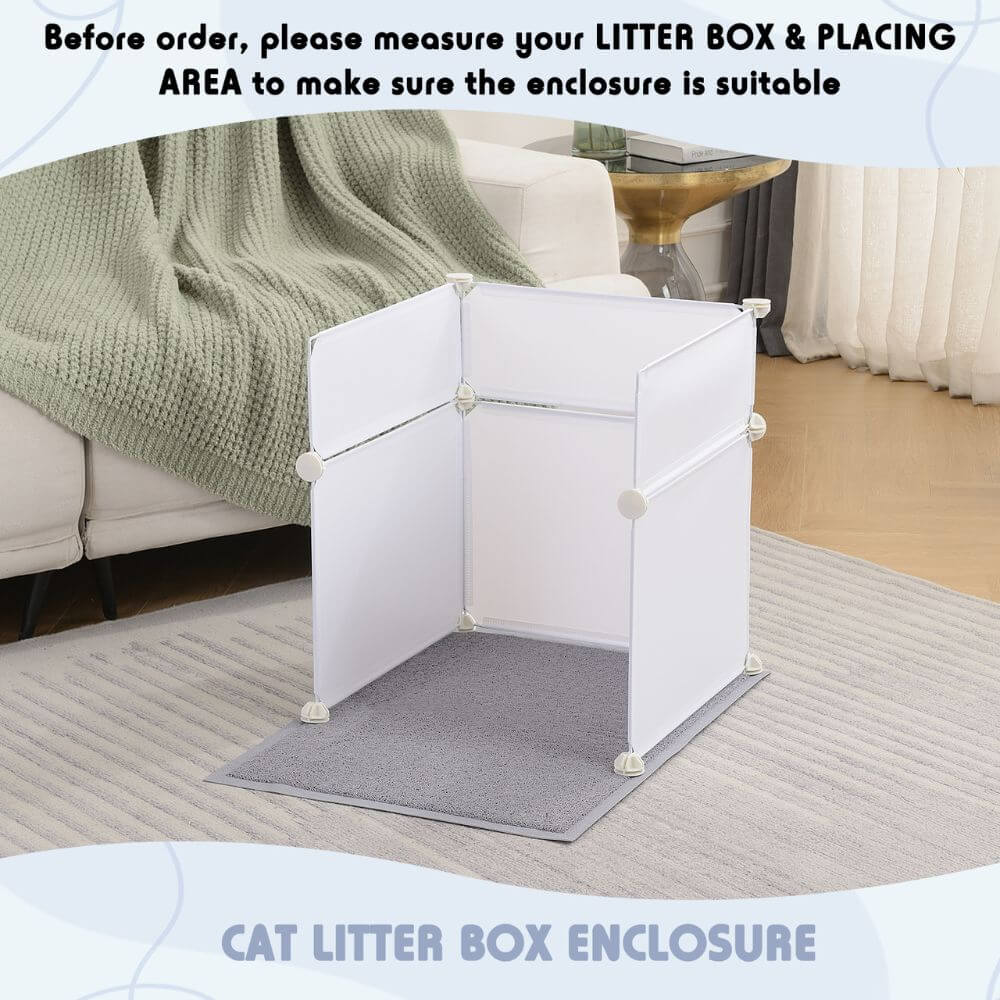 Large Cat Litter Box Enclosure Splash Guard High Side