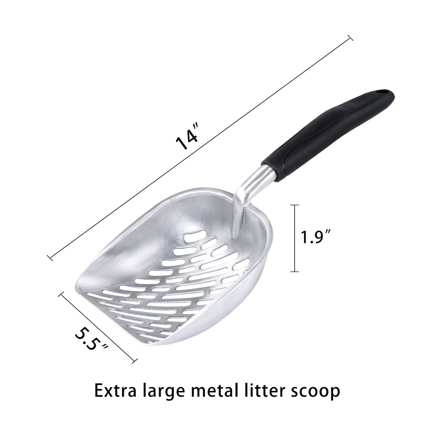 meexpaws stainless steel litter box kit extra large litter scoop